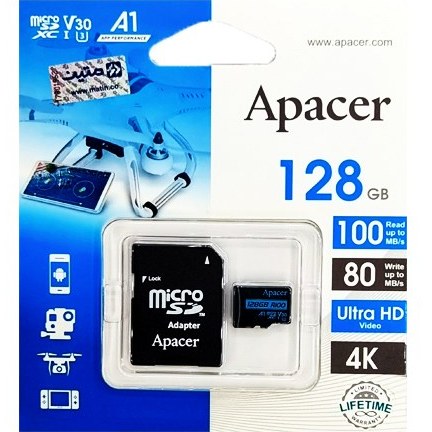 مموری میکرو ۱۲۸ گیگ اپیسر Apacer R100 A1 V30 U3 100MB/s