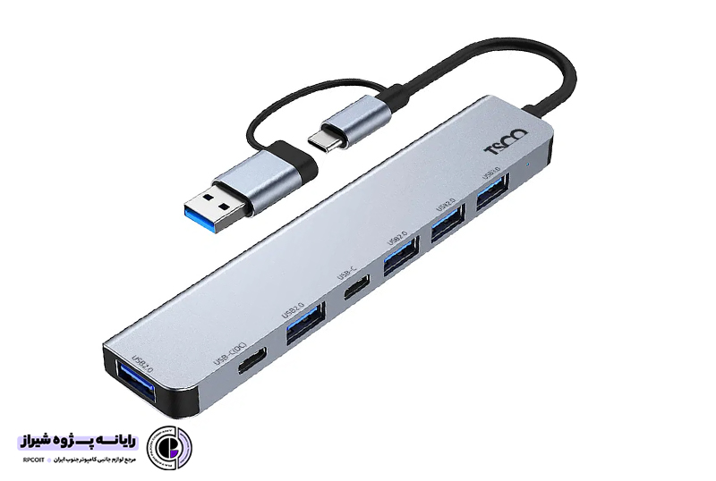 هاب 7 پورت تایپ سی تسکو مدل HUB TYPE-C TSCO THU-1148