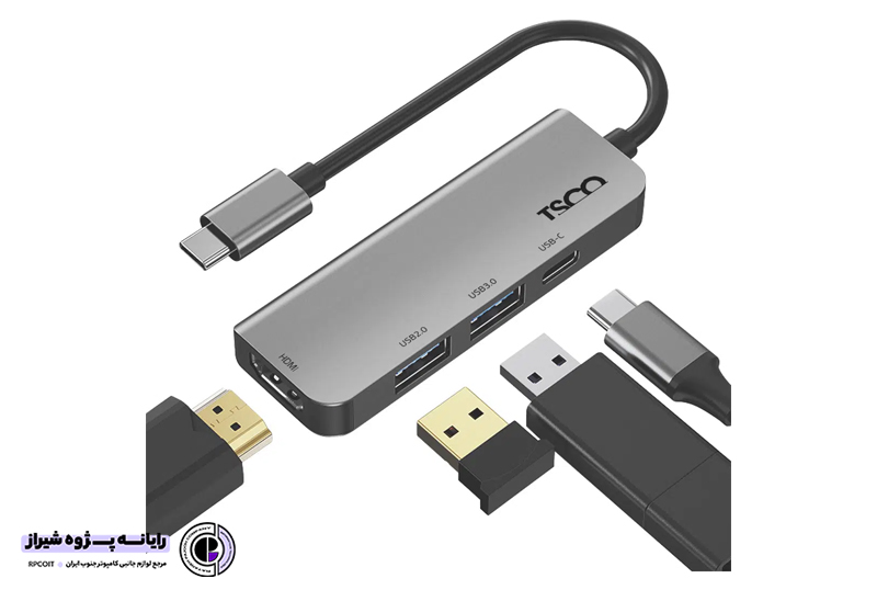 هاب 4 پورت تایپ سی تسکو مدل HUB TYPE-C TSCO THU-1152