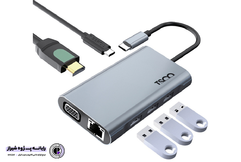 هاب 7 پورت تایپ سی تسکو مدل HUB TYPE-C TSCO THU-1171