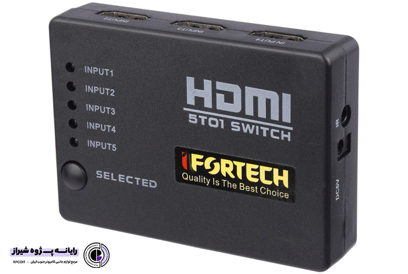 سوئیچ 5 پورت HDMI برند IFORTECH با ریموت کنترل